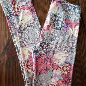 HTF vintage floral os leggings